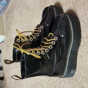 Dr. Martens Platform Zip Up Leather Boots